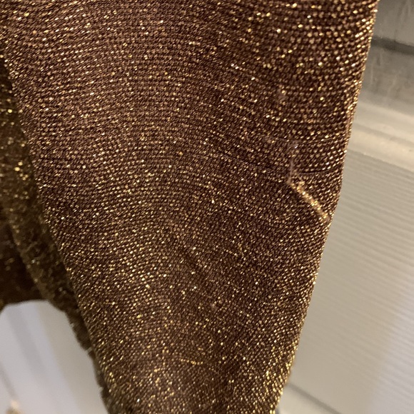 BCBGMAXAZRIA BROWN GOLD SPARKLES DRESS - Picture 3 of 5